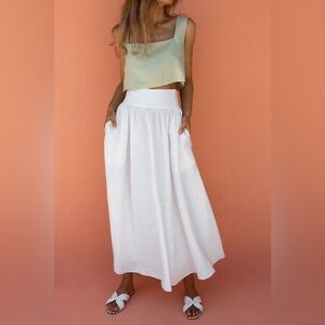 POSSE Emile Skirt, White, Size L